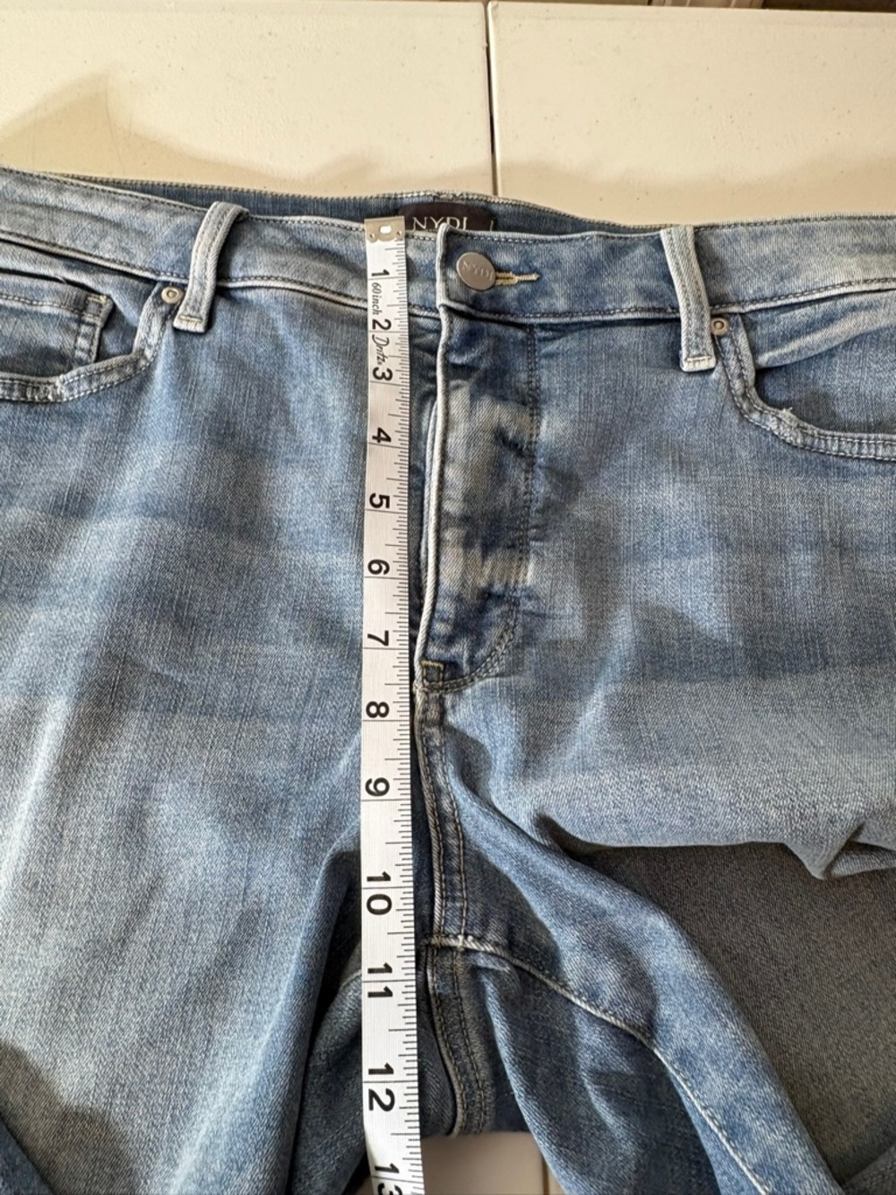 NYDJ Light Blue Cropped Wide-Leg Capris 1470 - Picture 10 of 11